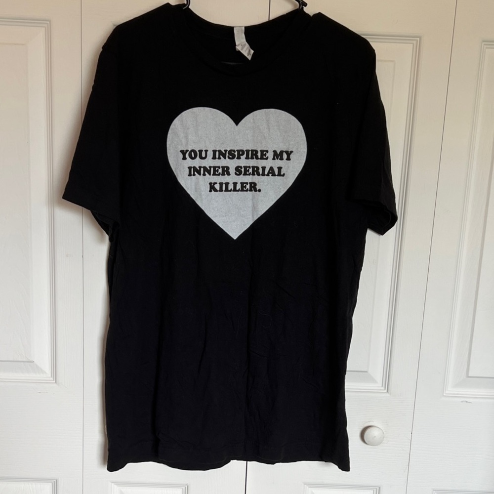 Tell me how you really feel! Bella Canvas Funny Black Heart Graphic Tee